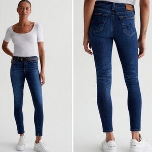 AG The Absolute Legging Extreme Skinny Ankle Jeans Mid-Rise Med Blue Size 31R